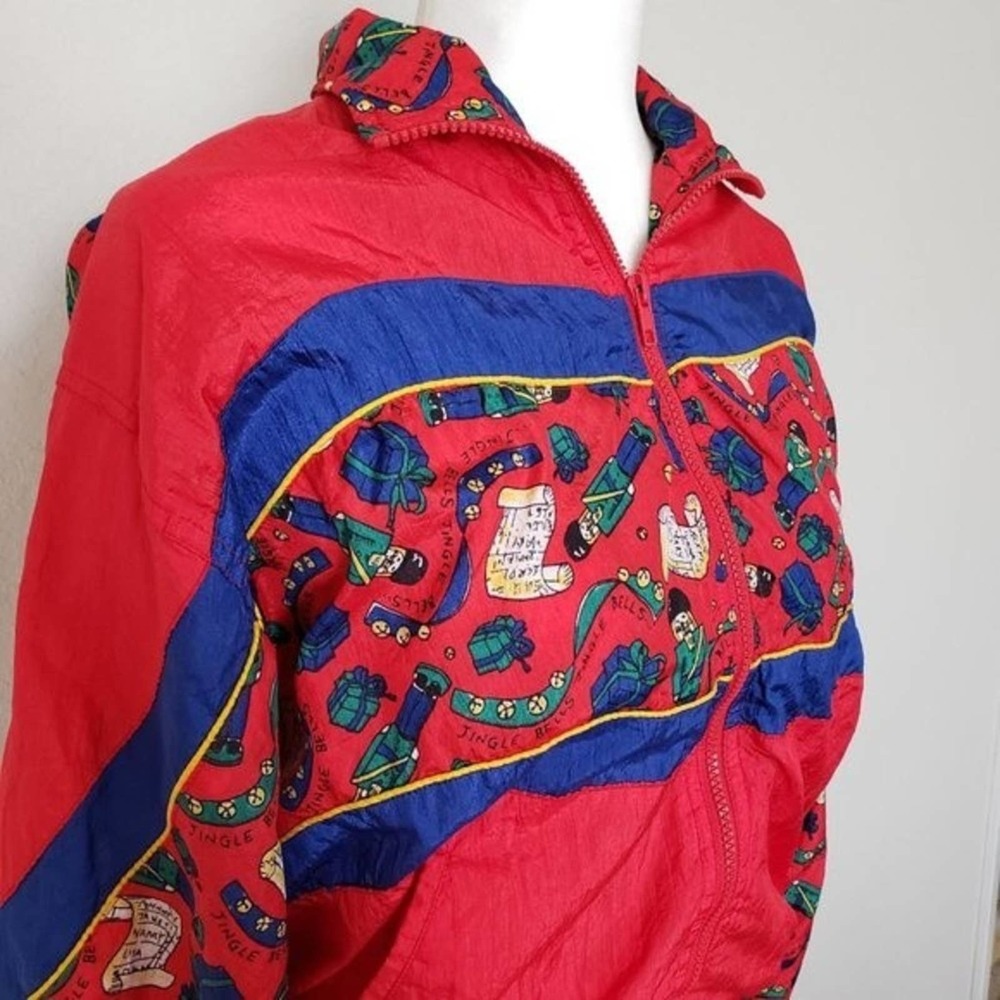 Womens Medium/M Windbreaker Track Jacket Nutcracker Active Elements Nylon Sports